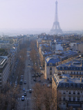 The Eiffel Tower from the Arc De Triomphe  Paris  France  Europe
