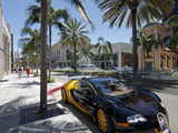 Luxury Car Parked on Rodeo Drive  Beverly Hills  Los Angeles  California  United States of America 