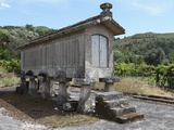 Traditional Elevated Stone Granary (Espigueiro)  Used for Storing Corn  Close to the Village of Soa