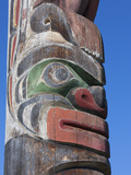 Section of Totem Pole Outside the Maritime Museum  Vancouver  British Columbia  Canada  North Ameri