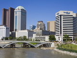 Columbus Skyline and Scioto River  Columbus  Ohio  United States of America  North America