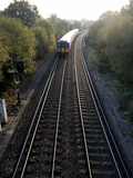 Double Railway Tracks  Surrey  England  United Kingdom  Europe