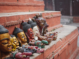 Masks for Sale in Durbar Square  Kathmandu  Nepal  Asia