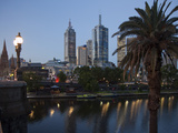 St Paul's Cathedral  City Centre and Yarra River at Dusk  Melbourne  Victoria  Australia  Pacific