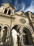 Statue of Kateri Tekakwitha  the Cathedral Basilica of St Francis of Assisi  Santa Fe  New Mexico 
