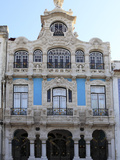 The Ornate Facade of One of the Many Art Nouveau Style Buildings That Line the Central Canal in Ave