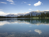 Reflections in Lake Beauvert  Jasper National Park  UNESCO World Heritage Site  British Columbia  R