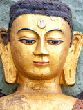 Golden Statue of Buddha Near Swayambhunath  Kathmandu  Nepal  Asia