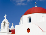 Red Domed Church in Mykonos Town  Island of Mykonos  Cyclades  Greek Islands  Greece  Europe