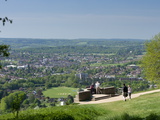 View of Dorking from Box Hill View Point  Surrey Hills  North Downs  Surrey  England  United Kingdo