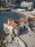 Church of St Sava and Church of Santa Maria in Punta  Budva Old Town with the Beach Beyond  Budva 