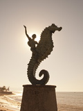 The Seahorse Sculpture on the Malecon  Puerto Vallarta  Jalisco  Mexico  North America
