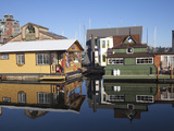 Colourful Boat Houses  Fisherman's Wharf  Victoria  Vancouver Island  British Columbia  Canada  Nor
