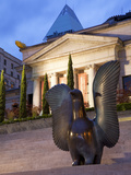 Bird Sculpture Outside Vancouver Art Gallery at Night  Robson Square  Downtown  Vancouver  British 