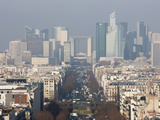 La Defense from the Arc De Triomphe  Paris  France  Europe