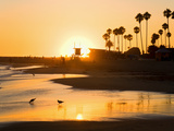 Sunset at Corona Del Mar Beach  Newport Beach  Orange County  California  United States of America 