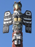 Totem Pole  Thunderbird Park  Victoria  Vancouver Island  British Columbia  Canada  North America