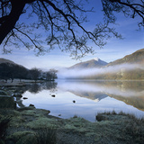 Mist over Llyn Gwynant and Snowdon  Snowdonia National Park  Conwy  Wales  United Kingdom  Europe