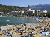 View over Beach  Port De Soller  Mallorca (Majorca)  Balearic Islands  Spain  Mediterranean  Europe