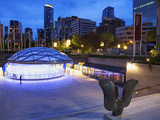 The Ice Rink at Night  Robson Square  Downtown  Vancouver  British Columbia  Canada  North America