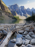 Log Jam on Moraine Lake  Banff National Park  UNESCO World Heritage Site  Alberta  Rocky Mountains 