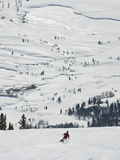 Skier at Jackson Hole Ski  Jackson Hole  Wyoming  United States of America  North America