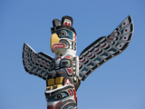 The Top of a Totem Pole  Stanley Park  Vancouver  British Columbia  Canada  North America