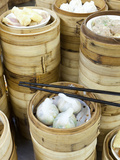 Dim Sum Preparation in a Restaurant Kitchen in Hong Kong  China  Asia
