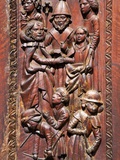 Carved Wooden Doors Dating from 1530  Cathedral of St Leonce of Frejus  Var  Provence  Cote D'Azur