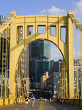 Roberto Clemente Bridge (6th Street Bridge) over the Allegheny River  Pittsburgh  Pennsylvania  Uni