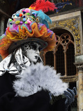 Masked Figure in Costume at the 2012 Carnival  Venice  Veneto  Italy  Europe