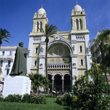 The Cathedral Along Avenue Bourguiba  Tunis  Tunisia  North Africa  Africa