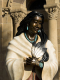 Statue of Kateri Tekakwitha  the Cathedral Basilica of St Francis of Assisi  Santa Fe  New Mexico 