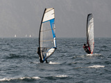Windsurfers at Torbole Del Garda  Lake Garda  Trentino-Alto Adige  Italian Lakes  Italy  Europe
