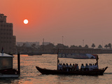Abra Water Taxi  Dubai Creek at Sunset  Bur Dubai  Dubai  United Arab Emirates  Middle East