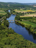 View of the Dordogne River  Bastide Town of Domme  Les Plus Beaux Villages De France  Dordogne  Fra