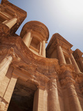 The Facade of the Monastery Carved into the Red Rock at Petra  UNESCO World Heritage Site  Jordan  
