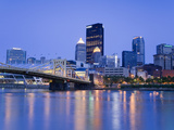 Pittsburgh Skyline and the Allegheny River  Pittsburgh  Pennsylvania  United States of America  Nor