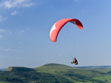 Paragliding Off Mam Tor  Derbyshire  Peak District  England  United Kingdom  Europe