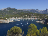 View over Bay and Harbour  Port De Soller  Mallorca (Majorca)  Balearic Islands  Spain  Mediterrane