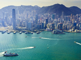 Cityscape of Central  Hong Kong's Main Financial District  Hong Kong Island  and Victoria Harbour  