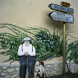 Wall Art  Near Reims  Champagne  France  Europe