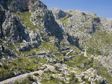 The Winding Mountain Road to Sa Calobra  Mallorca  Balearic Islands  Spain  Europe