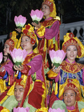 Traditional Vietnamese Lotus Dance  Vietnam  Indochina  Southeast Asia  Asia