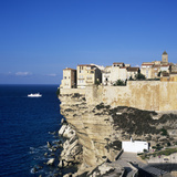 Haute Ville on Cliff Edge  Bonifacio  South Corsica  Corsica  France  Mediterranean  Europe