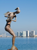 Mermaid Angel Playing Saxophone Sculpture on the Malecon  Puerto Vallarta  Jalisco  Mexico  North A