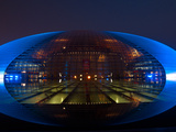 National Centre for the Performing Arts  Egg Shape Reflection  Illuminated During National Day Fest