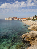 Old Town and Rocky Shoreline  Dubrovnik  Croatia  Europe