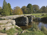 The Clapper Bridge at Postbridge  Dartmoor National Park  Devon  England  United Kingdom  Europe