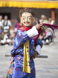 Monk Performing Traditional Masked Dance at the Wangdue Phodrang Tsechu  Wangdue Phodrang Dzong  Wa